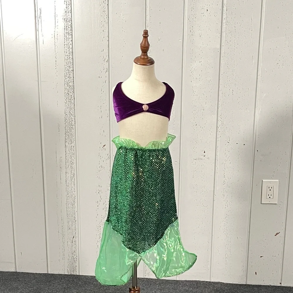 ***Ariel Little Mermaid Girl's 2 pc Halloween Costume  Sz 7/8